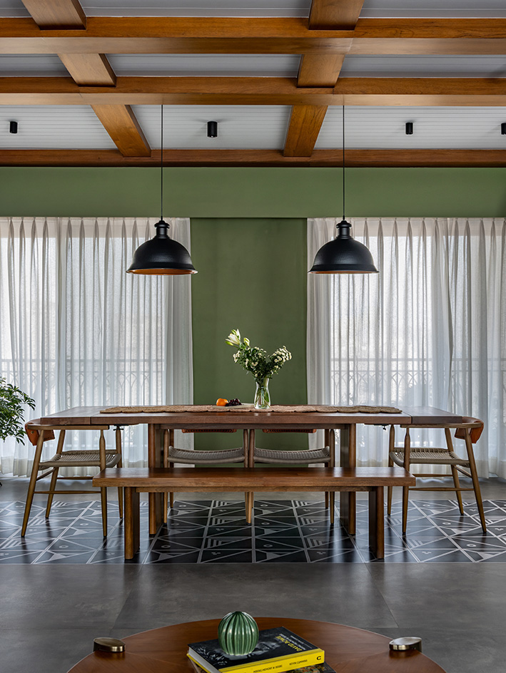 interior of Brickloom, a new Delhi apartment by Mold Design Studio