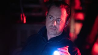 Sean Murray's Timothy McGee shining flashlight in NCIS