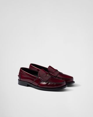 Brushed Leather Loafers