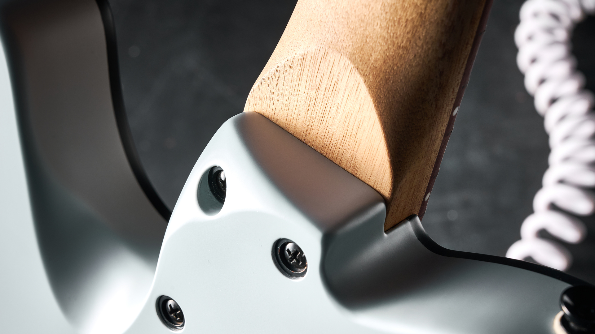 The sculpted neck heel of the Charvel Standard Series San Dimas Style 2 SD2 HH HT electric guitar
