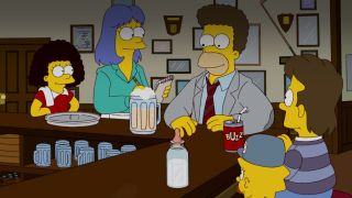 The Simpsons as characters in Cheers