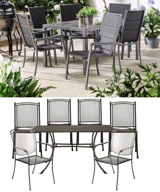 grey dining chairs for garden