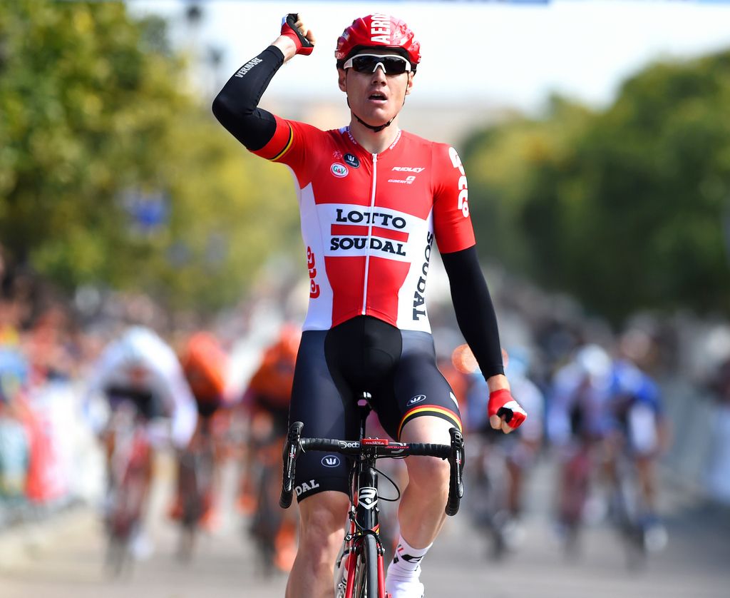 Pim Ligthart (Lotto-Soudal) wins the opening stage of the Vuelta a Andalucia