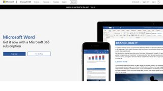 Microsoft Word website screenshot