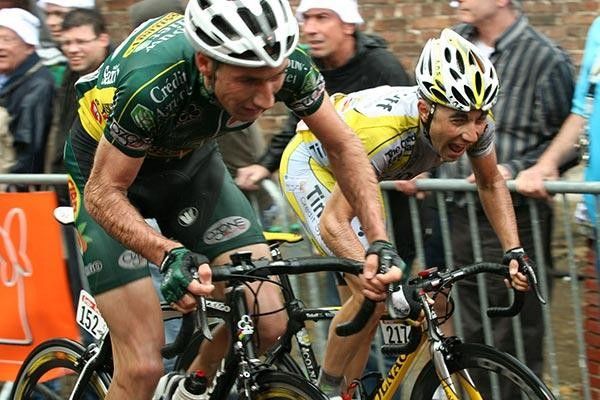 Bert De Waele (Landbouwkrediet - T&ouml;nissteiner) with Luca Mazzanti (Tinkoff Credit Systems) for company