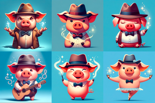 Pig Character from DALL-E
