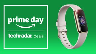 Fitbit Luxe with white band on Prime Day deals banner
