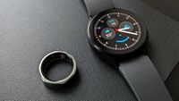 Oura Ring (Gen 3) next to the Galaxy Watch 5