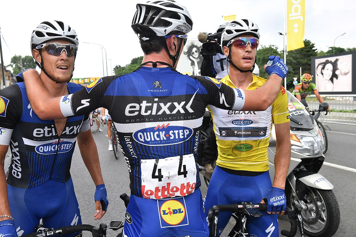 Etixx-Quickstep celebrate the stage win