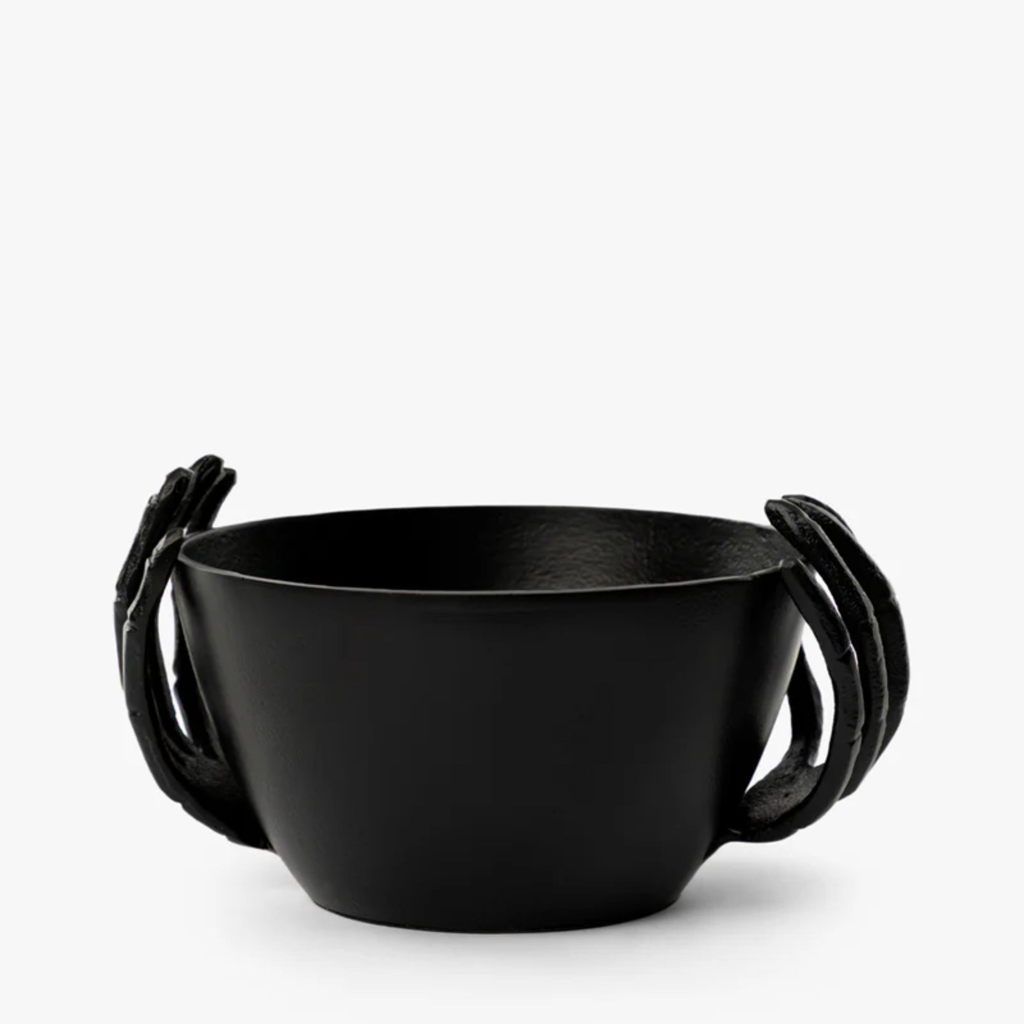 Black bowl with skeleton hand detail