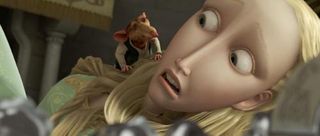 The Tale of Despereaux - Outcast rat Roscuro (voiced by Dustin Hoffman) gives Princess Pea (voiced by Emma Watson) a scare