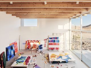 artist's studio at High Desert House by Ryan Leidner