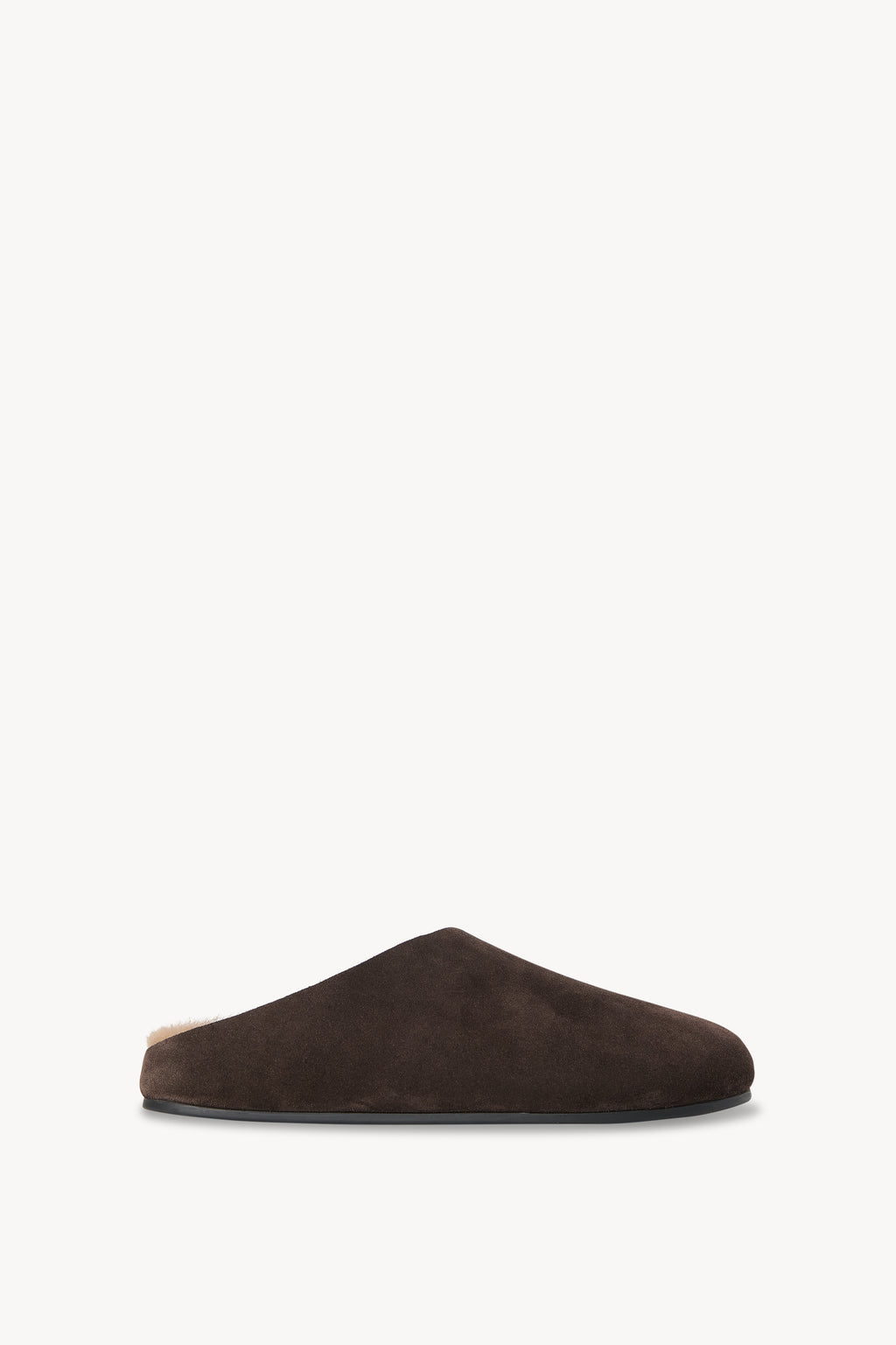 Hudson Slide in Suede and Shearling
