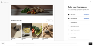 screenshot of Squarespace AI website builder