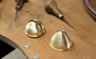 Metal patterns were created using a lathe