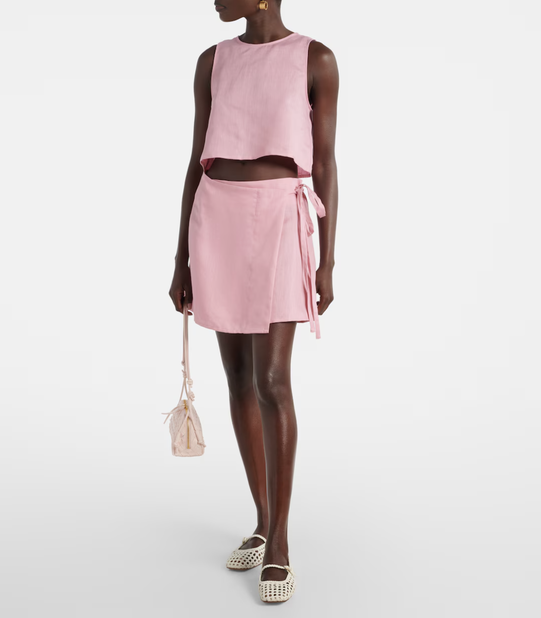 Asceno, Positano Linen Miniskirt