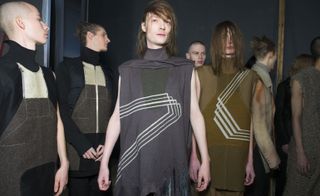 Models wearing Rick Owens clothing