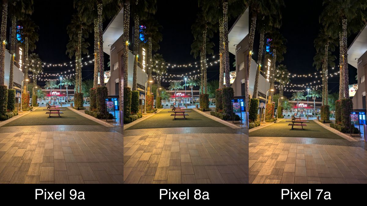 Camera samples comparing the Pixel 9a to the Pixel 8a and Pixel 7a.