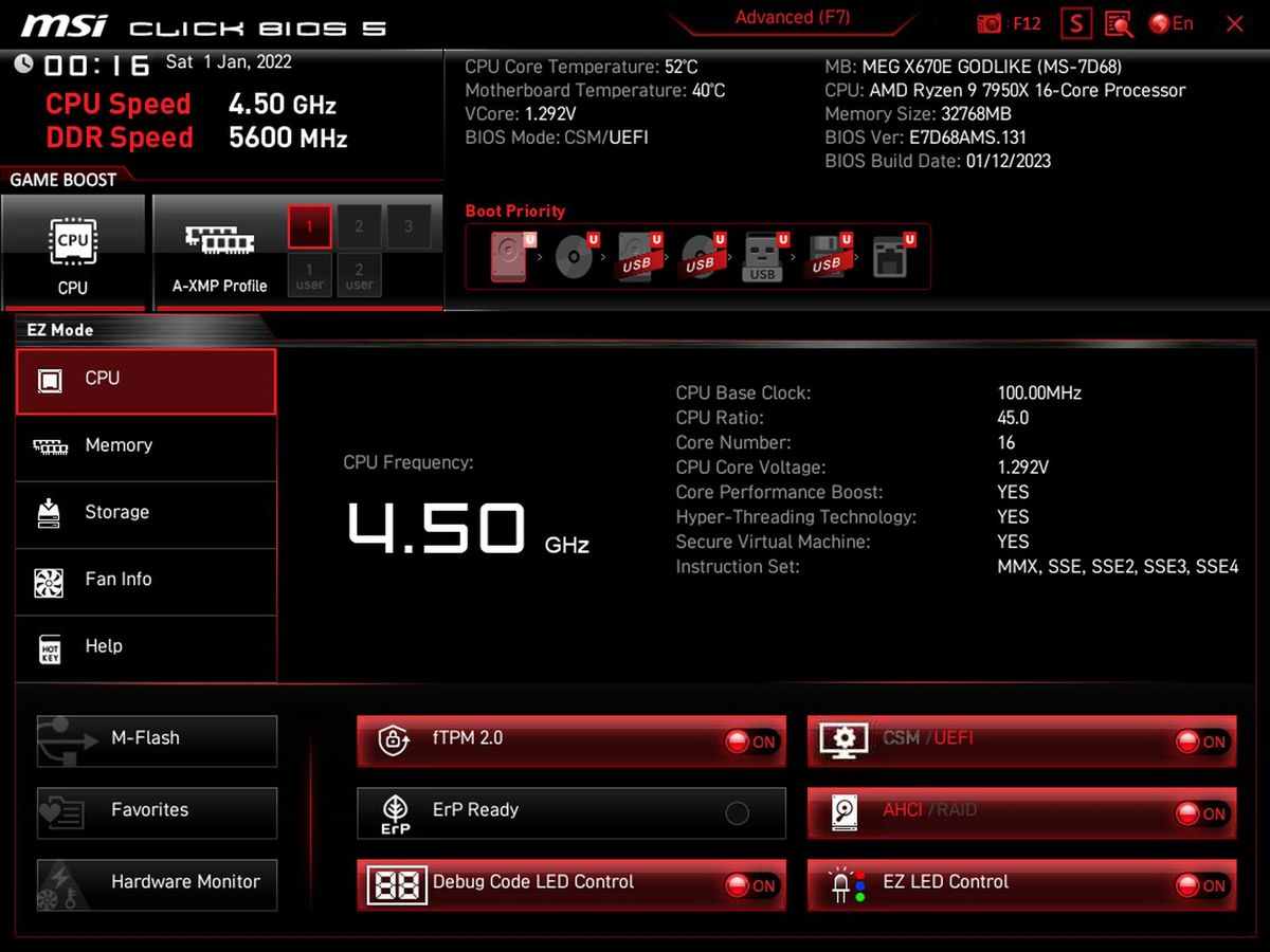 MSI X670E Godlike
