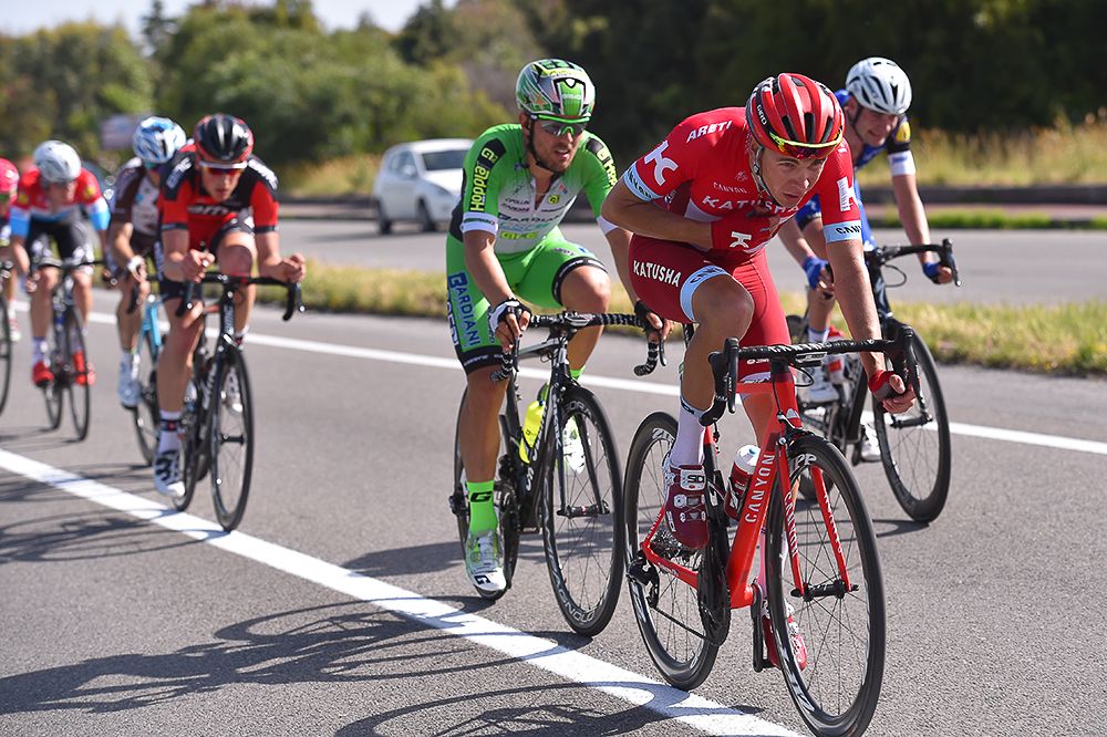 The peloton in action during stage 4 at the Giro d'Italia