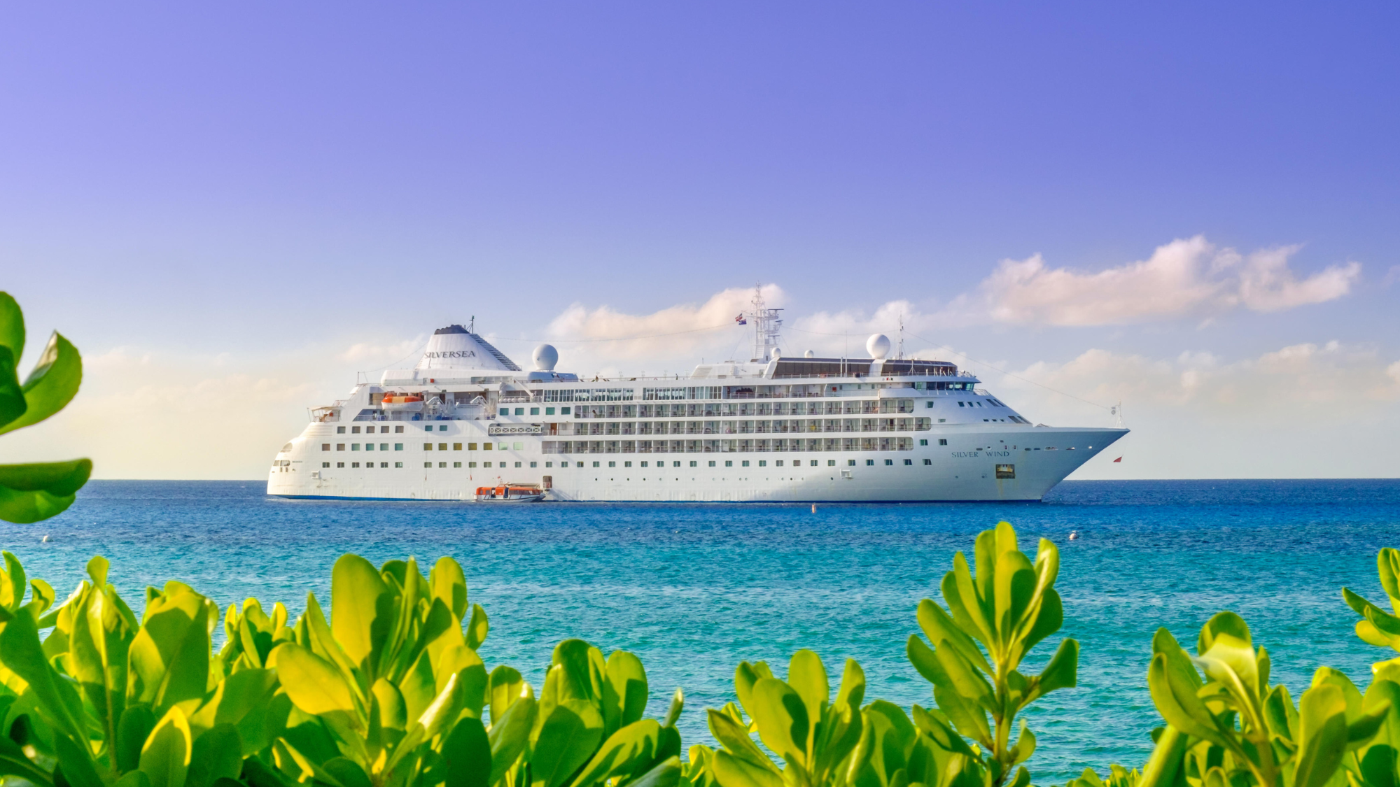 Silverseas cruise ship in the Caribbean