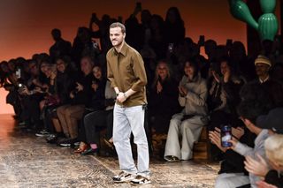 former creative director of bottega veneta mattieu blazy taking his runway finale