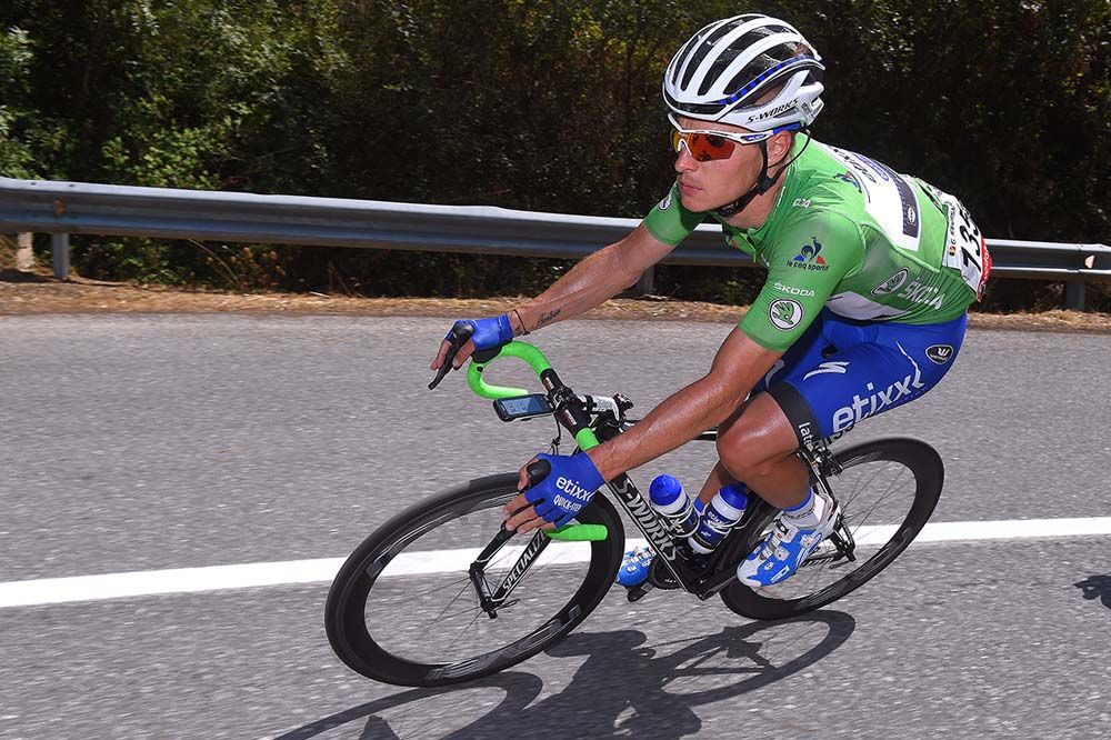 Gianni Meersman (Etixx-QuickStep) is in the green points jersey