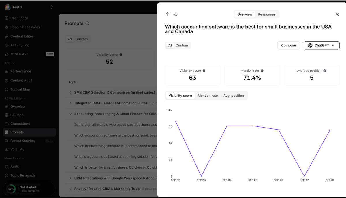 surfer AI tracker accounting prompt result