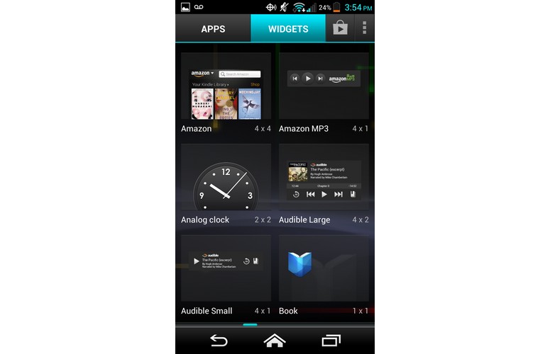 Kyocera Hyrdo Elite Widgets