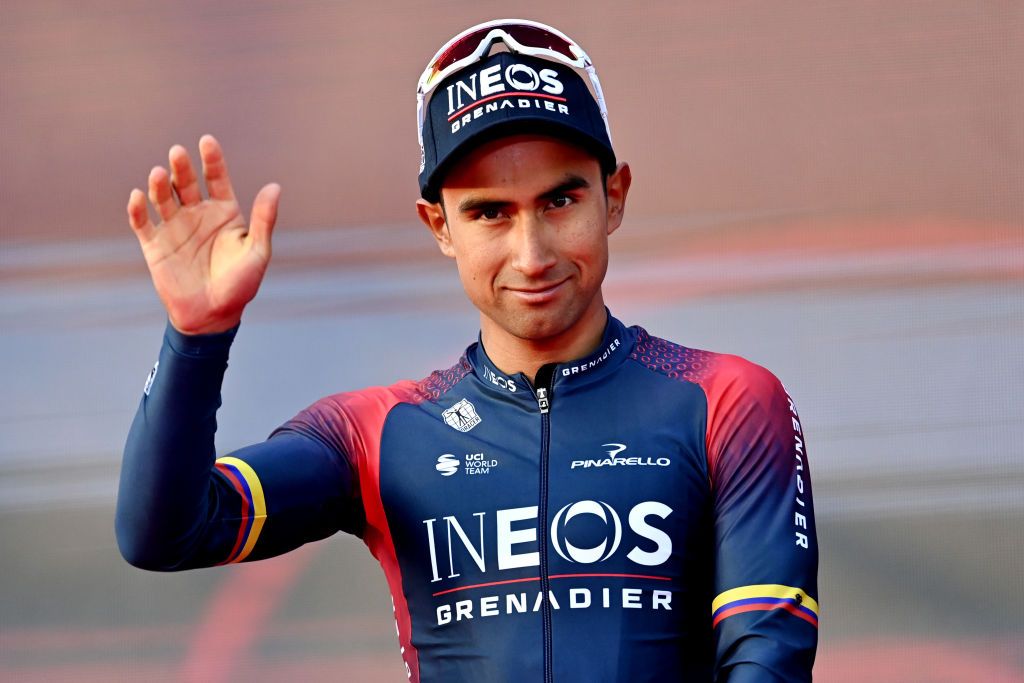 Jhonnatan Narvaez at the 2022 Giro d'Italia teams presentation