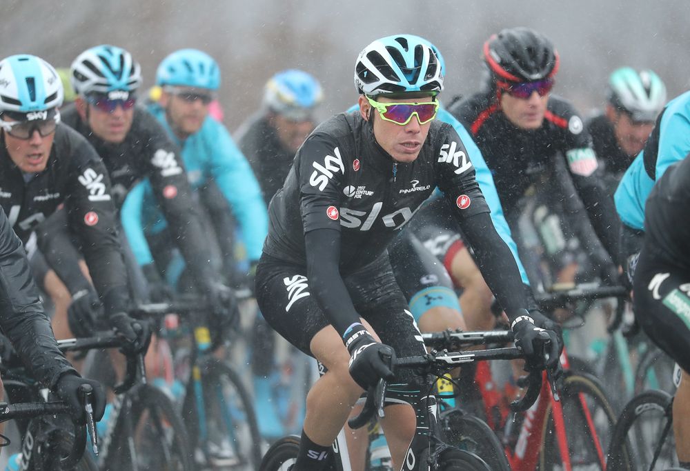 David De La Cruz in the early part of stage 8 at Paris-Nice