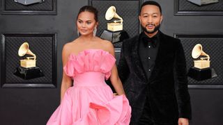 Chrissy Teigen and John Legend attend the 64th Annual GRAMMY Awards
