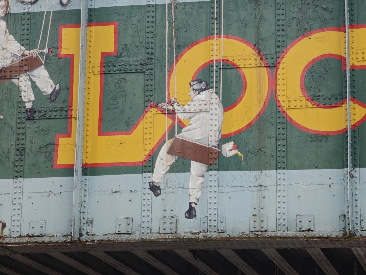 Camden Lock bridge street art taken with Xiaomi 14 Ultra at 5x