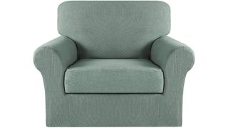 Green armchair slipcover