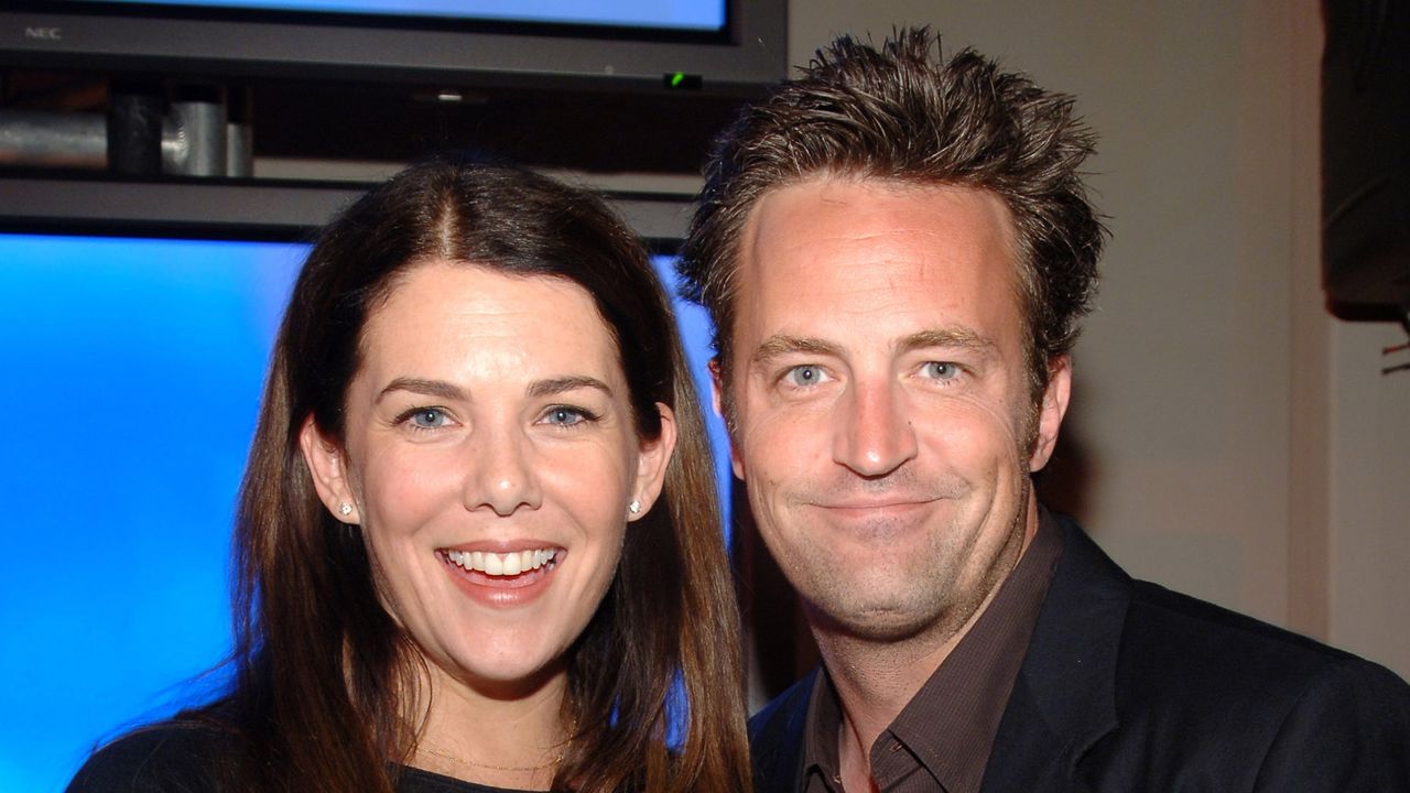 Lauren Graham and Matthew Perry during Entertainment Weekly Magazine 4th Annual Pre-Emmy Party - Inside at Republic in Los Angeles, California, United States.