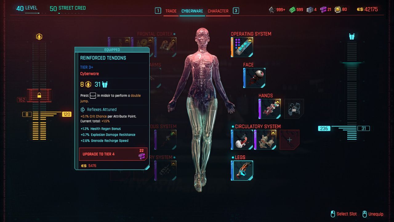 Cyberpunk 2077 skills for air dashing