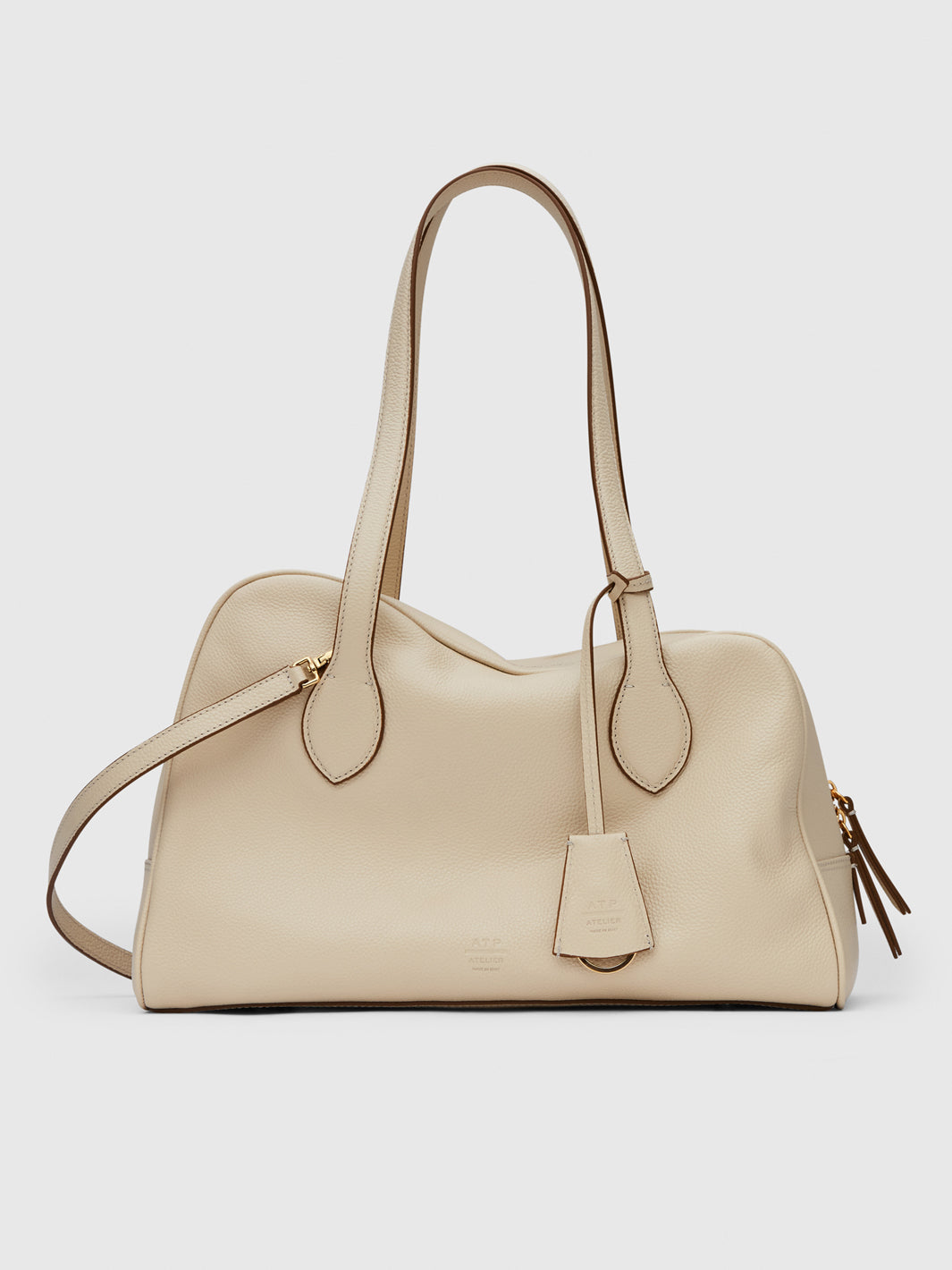 Noale Mandorla Grained Leather Top Handle Bag