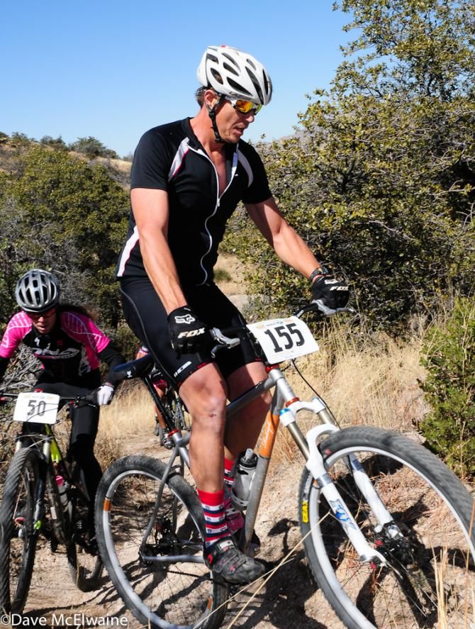 Sheldon Lindsey fighting his way uphill on his singlespeed
