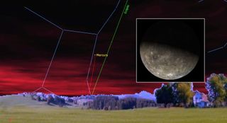 October 2021 Night Sky Mercury at greatest western elongation