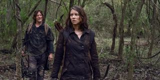 Maggie and Daryl in _The Walking Dead._