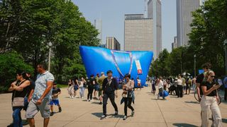 IKEA Big Blue Bag sculpture