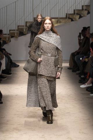 Milan fashion week AW25 trends knitwear at Tod's