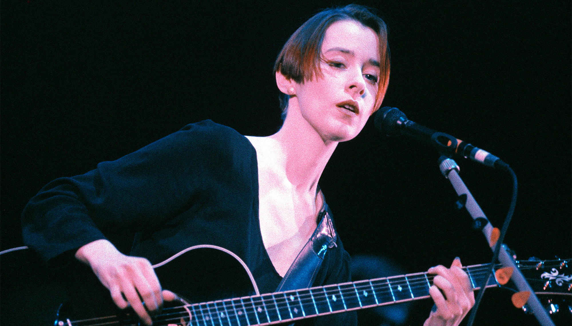 American singer-songwriter Suzanne Vega, Rome, Italy, circa 1988 