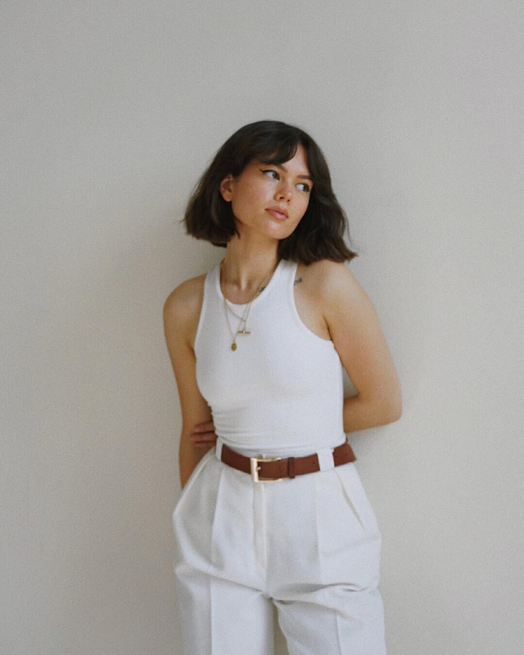 Wispy fringe French bob