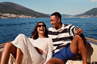Couple go on holiday in summer