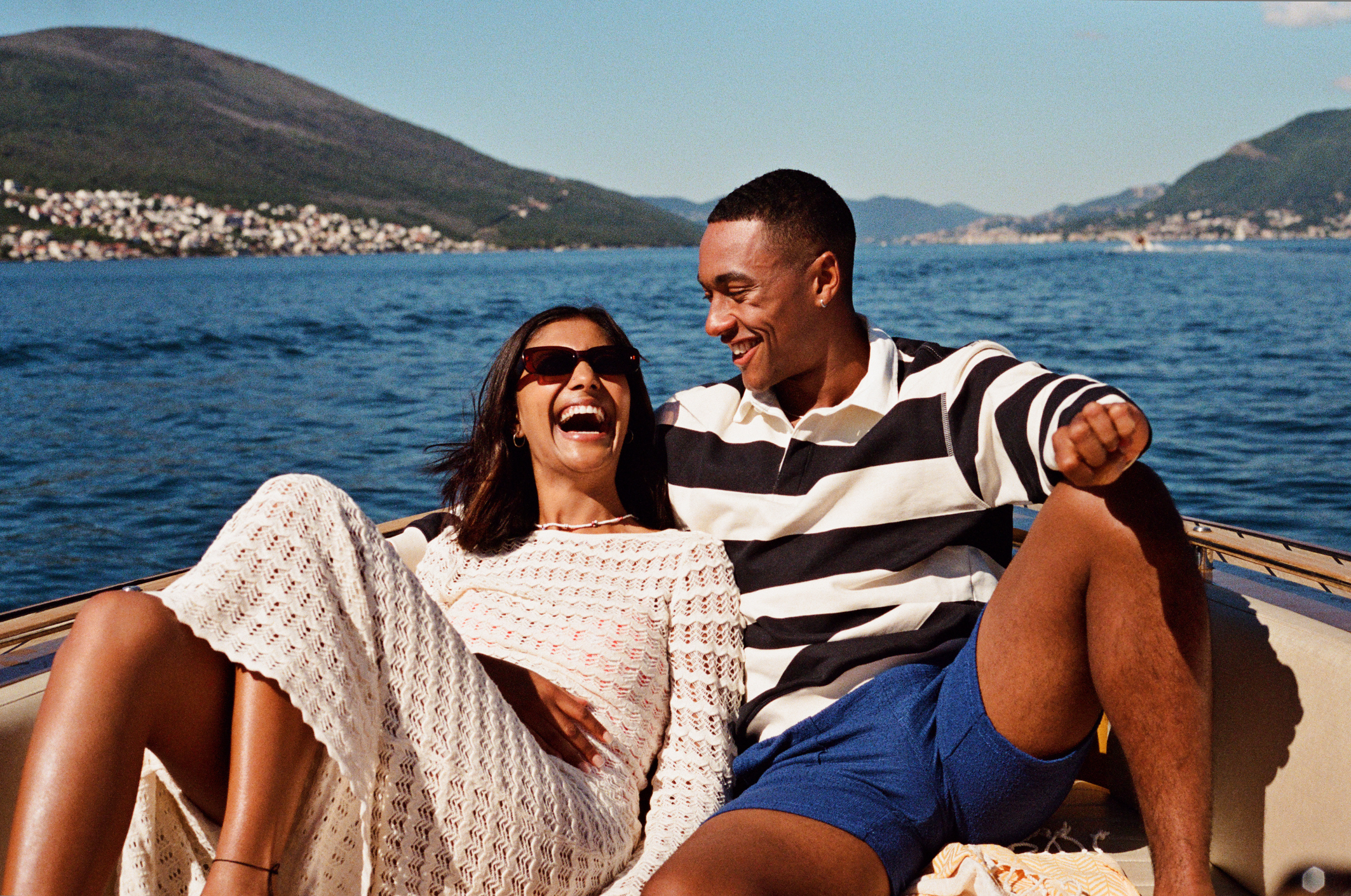 Couple go on holiday in summer