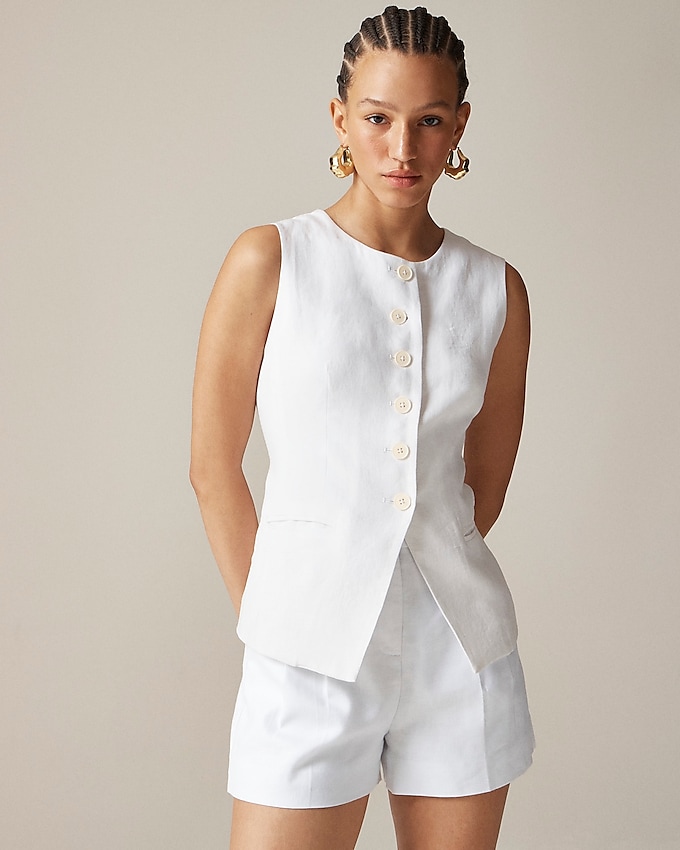 Cutaway Vest Top in Linen