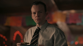 Lucas Dixon's younger Tobias Fornell eating tacos in NCIS: Origins