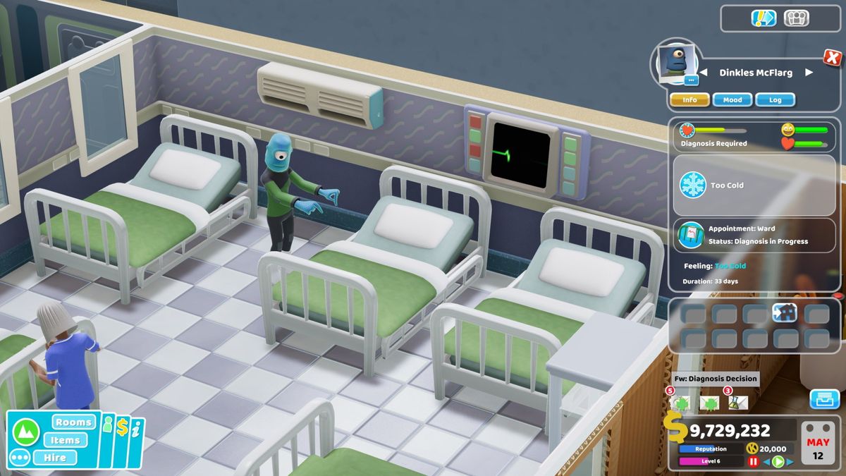 Two Point Hospital probes aliens in the Close Encounters DLC PC Gamer