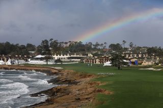 The 18th hole of Pebble Beach Golf Links